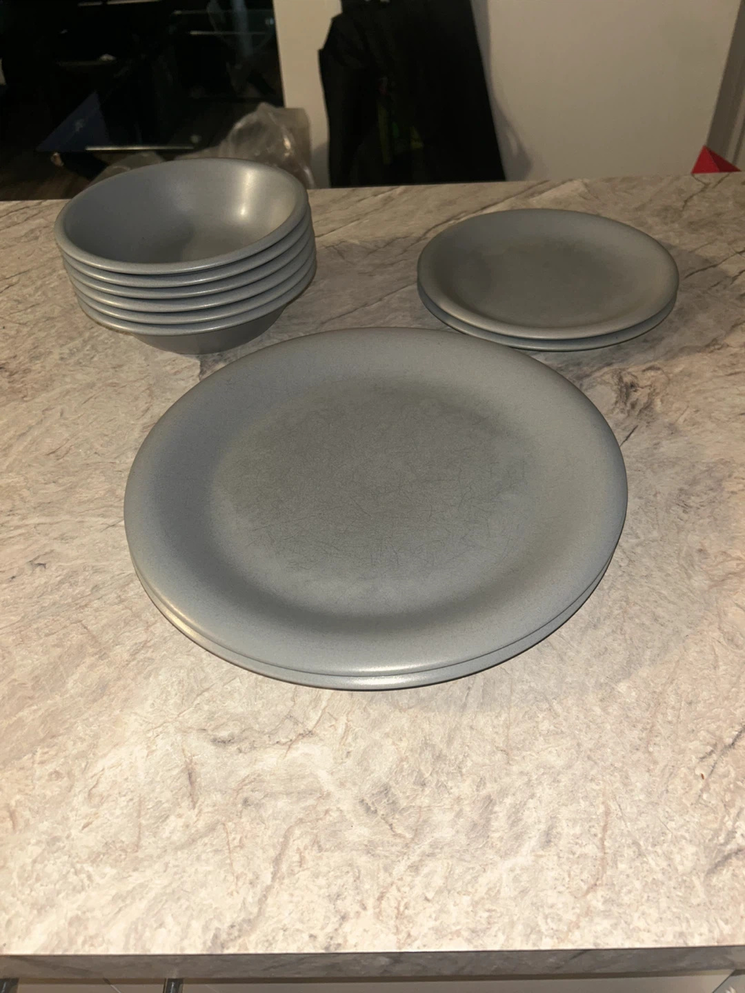Set of Grey IKEA stoneware - photo 2