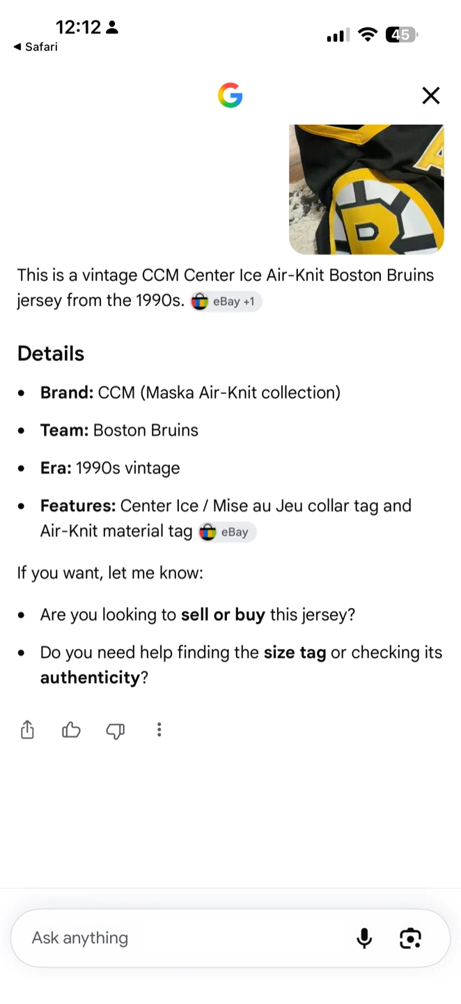 Vintage Boston Bruins Bobby Orr Jersey - photo 5