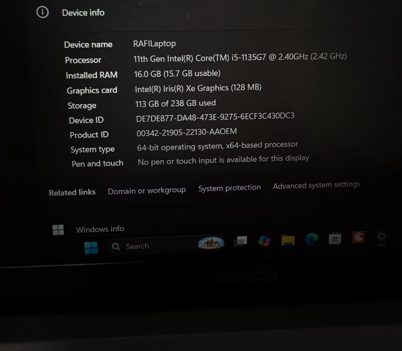 ASUS Laptop Core i5 11th Gen 16GB RAM - photo 2