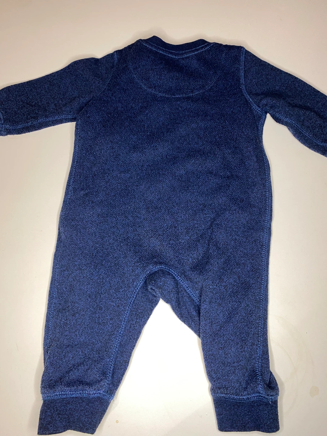 NWT Baby Roots blue cotton blend one-piece 6-12M - photo 3