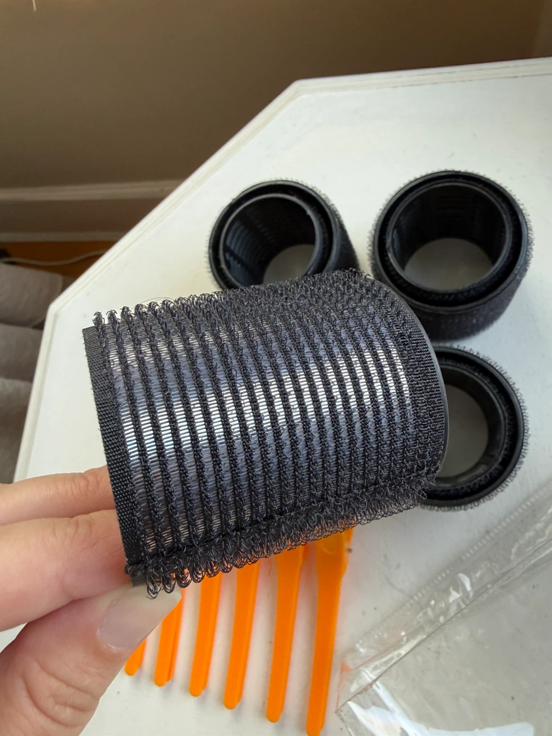 Hair rollers x8 — set w/ clips + bag - photo 3
