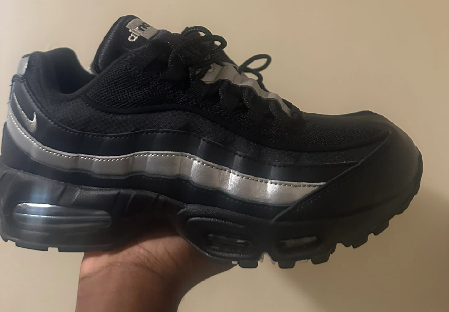 Brand new size 9 Nike Air Max 95 Black and Silver - photo 3
