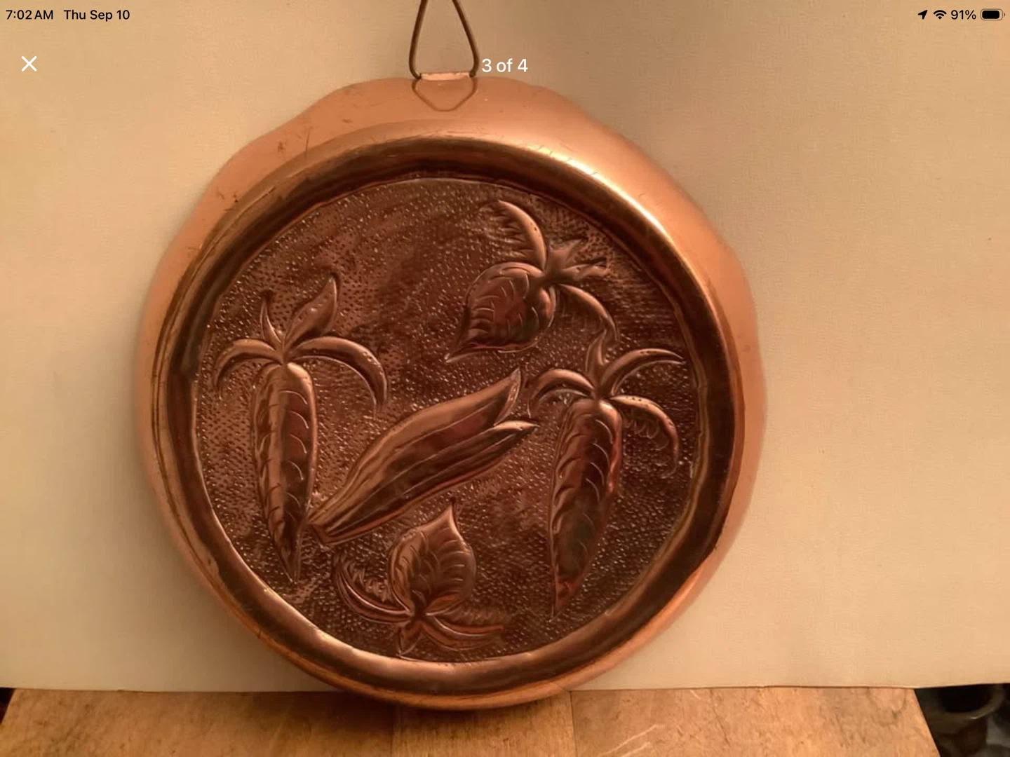 Vintage Copper Mold with Vegetable Motifs 🐞 - photo 2