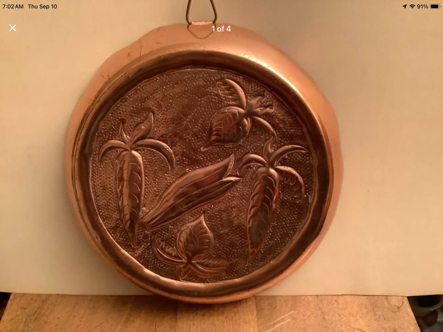 Vintage Copper Mold with Vegetable Motifs 🐞 - photo 4