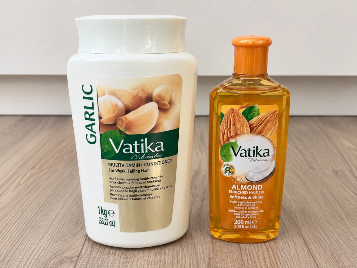 Vatika Hair Care Bundle – Conditioner + Almond Hair Oil – New