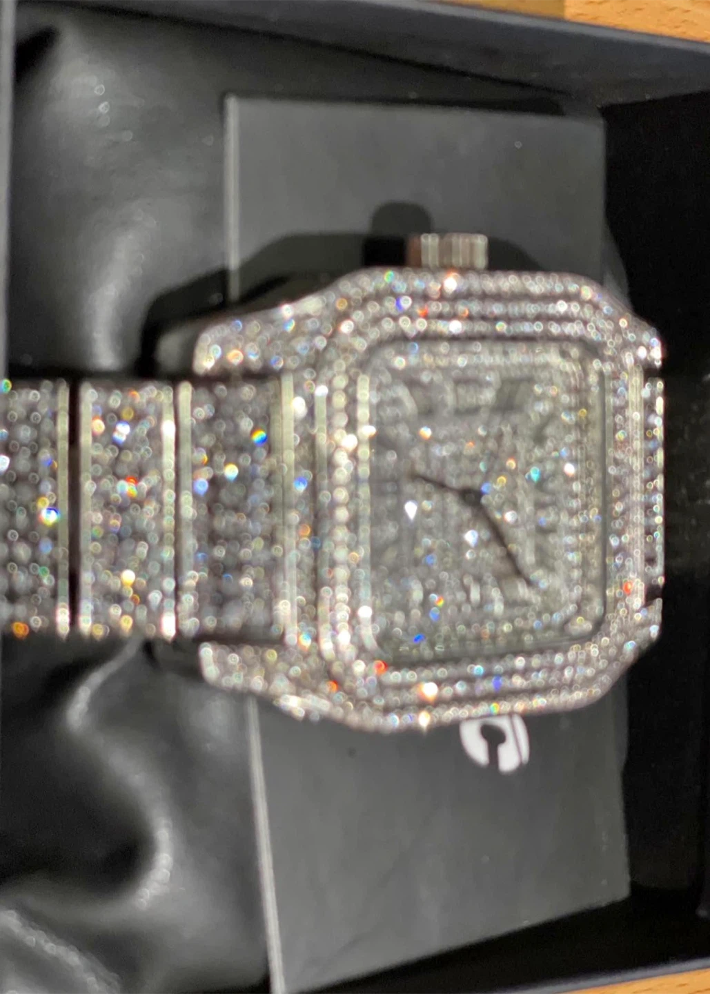 Iced Out Square Face Watch