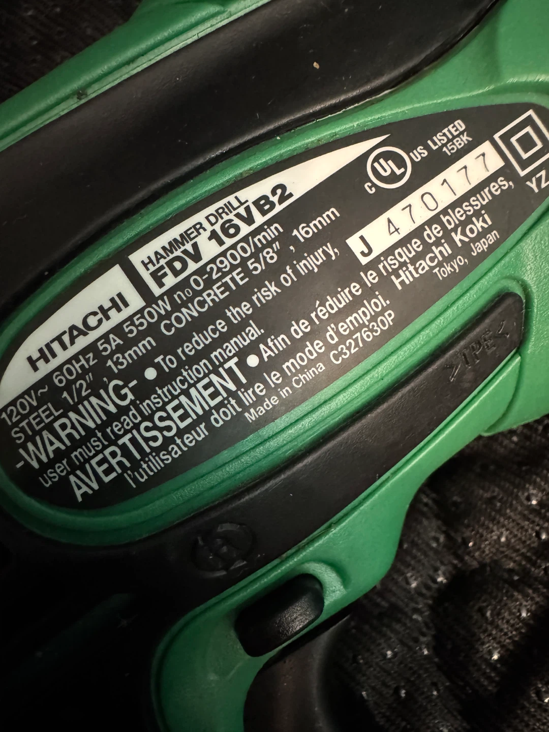 Hitachi FDV16VB2 Hammer Drill + Case – Lightly Used – $45 - photo 4