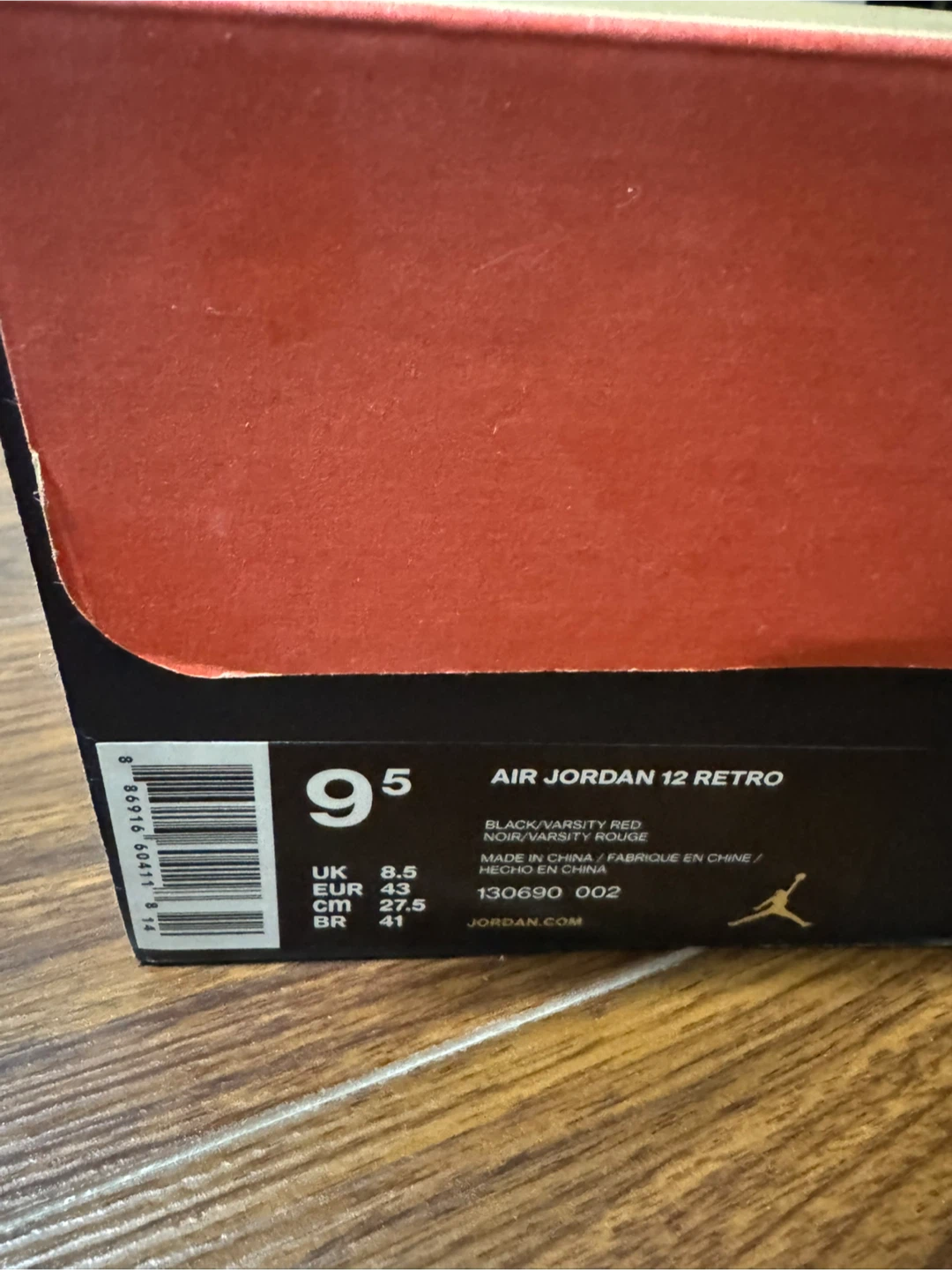 Nike Air Jordan 12 Retro Black/Varsity Red - photo 5