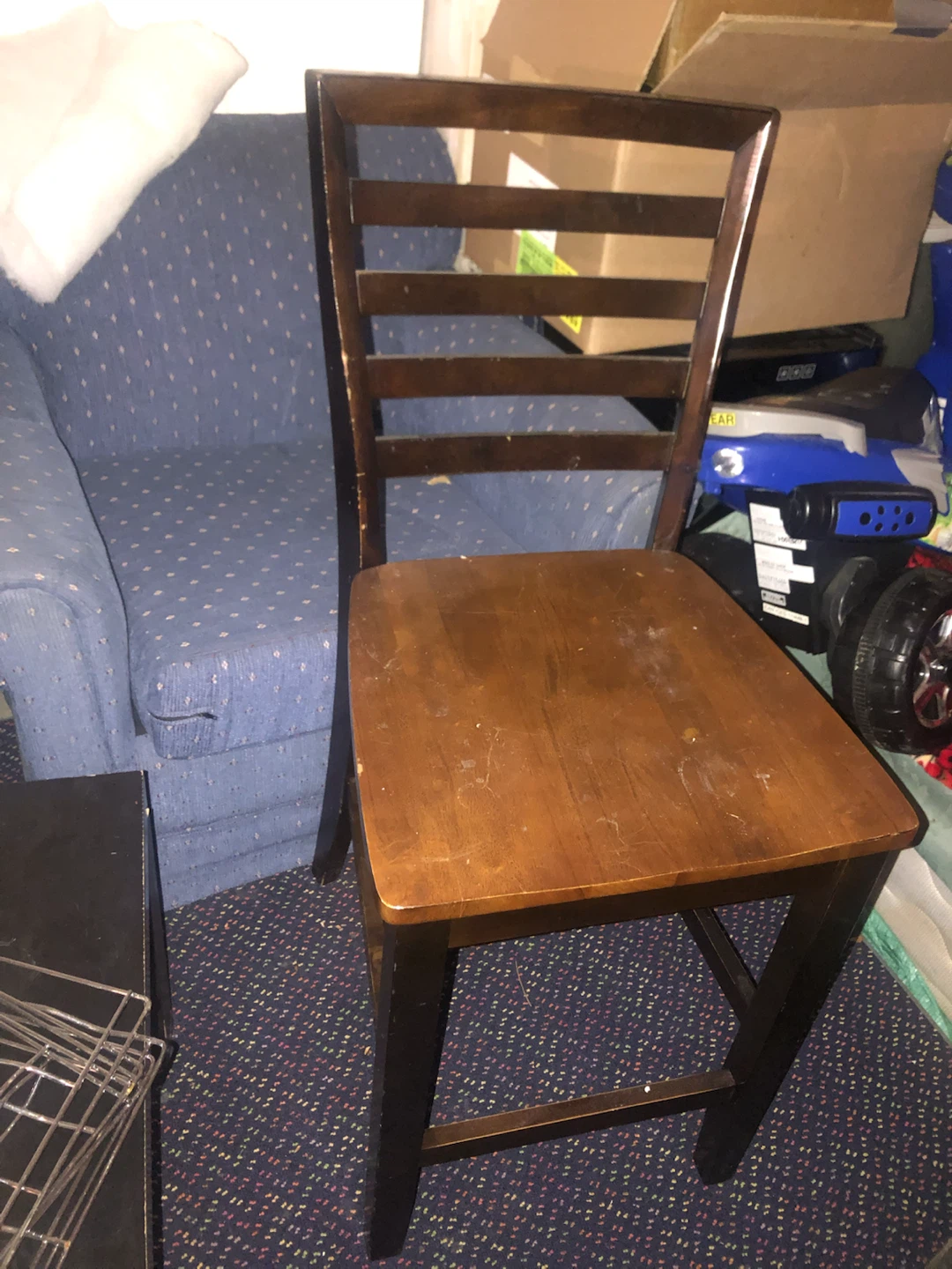Dark Wood Bar Stool