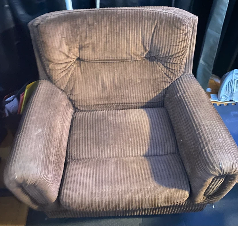 Brown Corduroy Armchair - photo 2