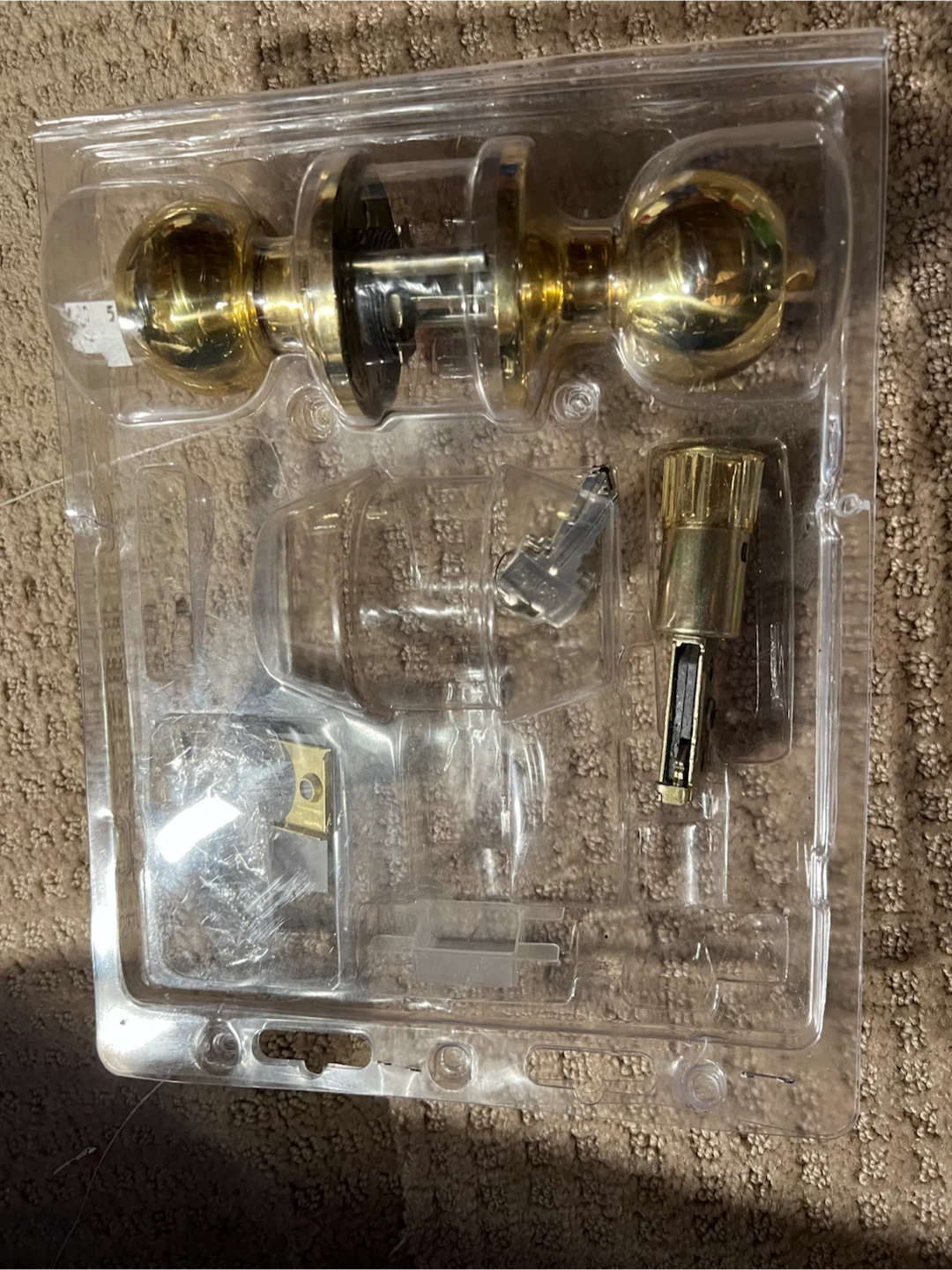 Polished Brass Entrance Door Knob Set - photo 2