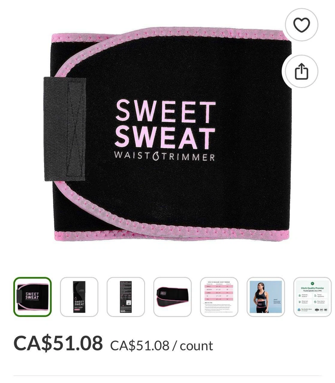 Sweet Sweat Waist Trimmer Belt (Size XL) +Workout Enhancer Gel - photo 2