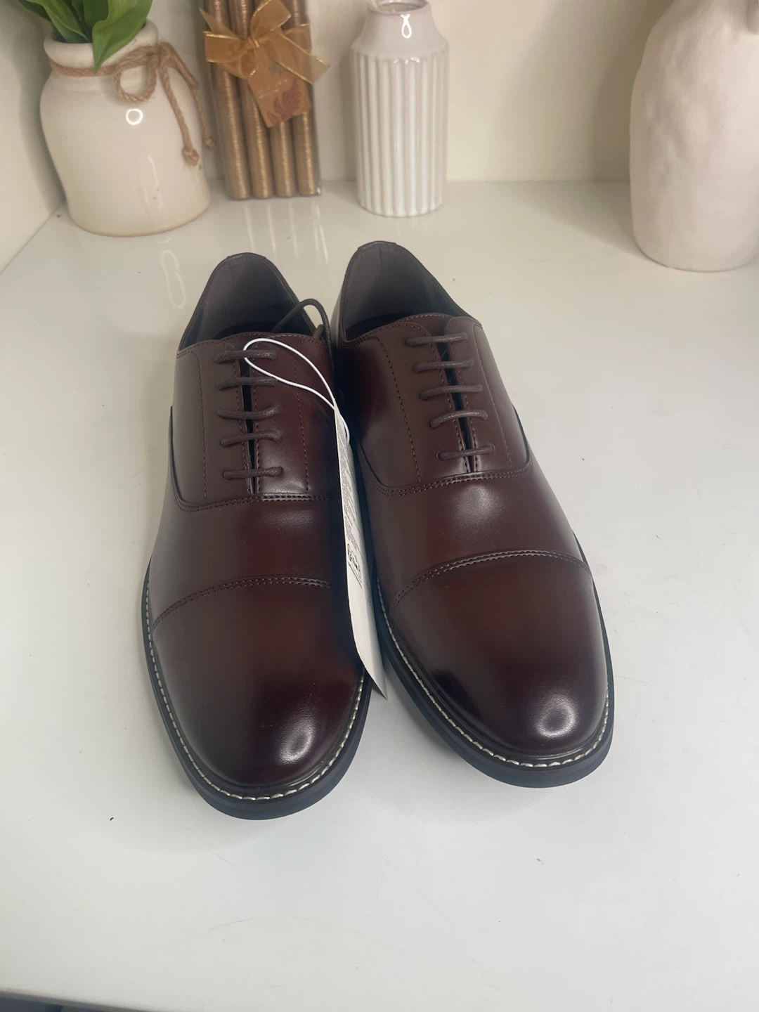 Amazon Essentials Men's Brown Oxford Shoes