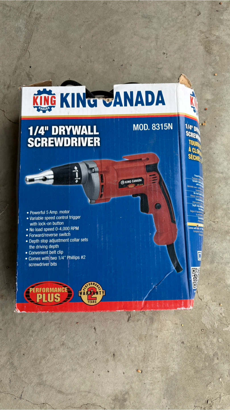 King Canada 1/4" Drywall Screwdriver Mod. 8315N - photo 3