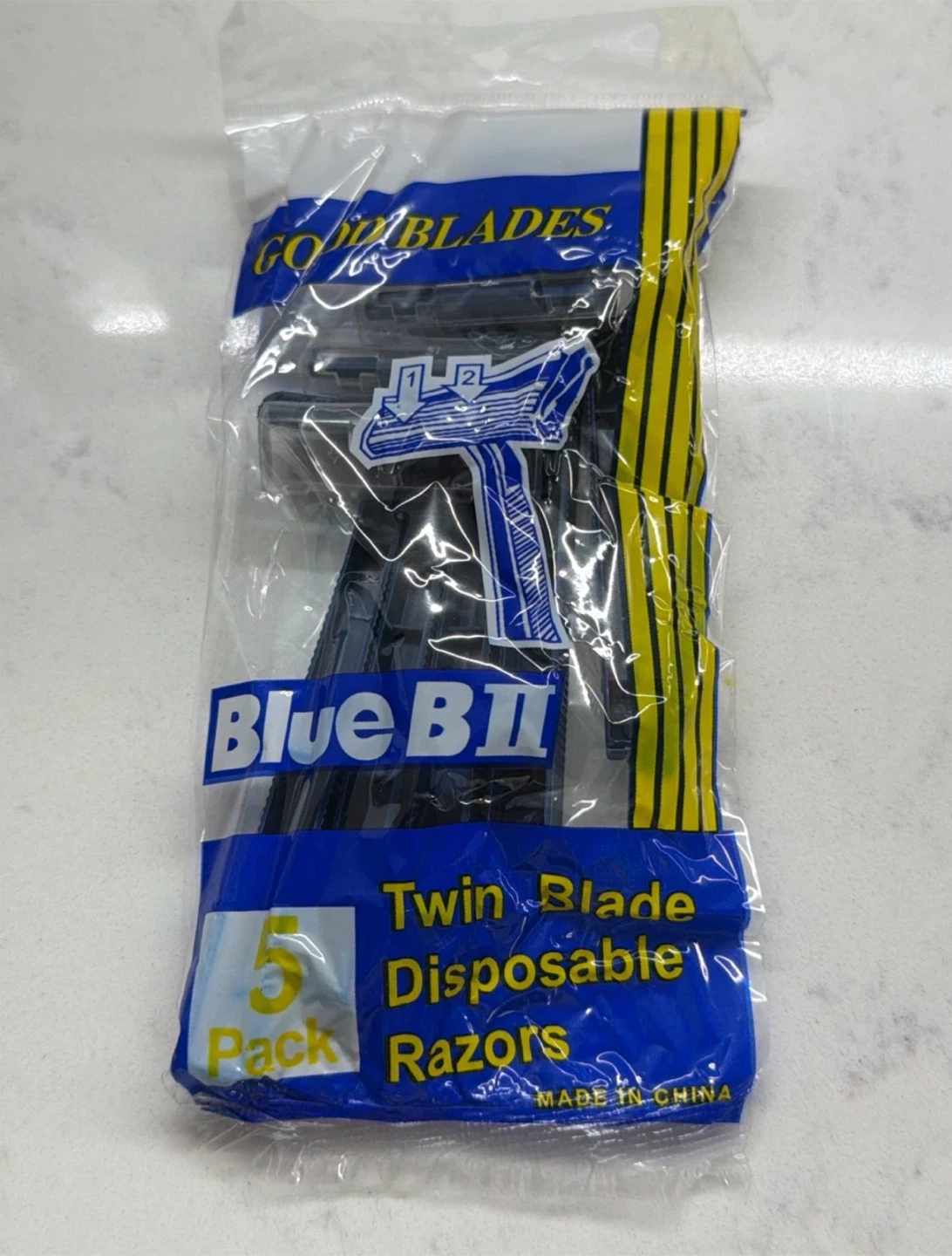 Good Blades Blue BII Twin Blade Disposable Razors - 5 Pack