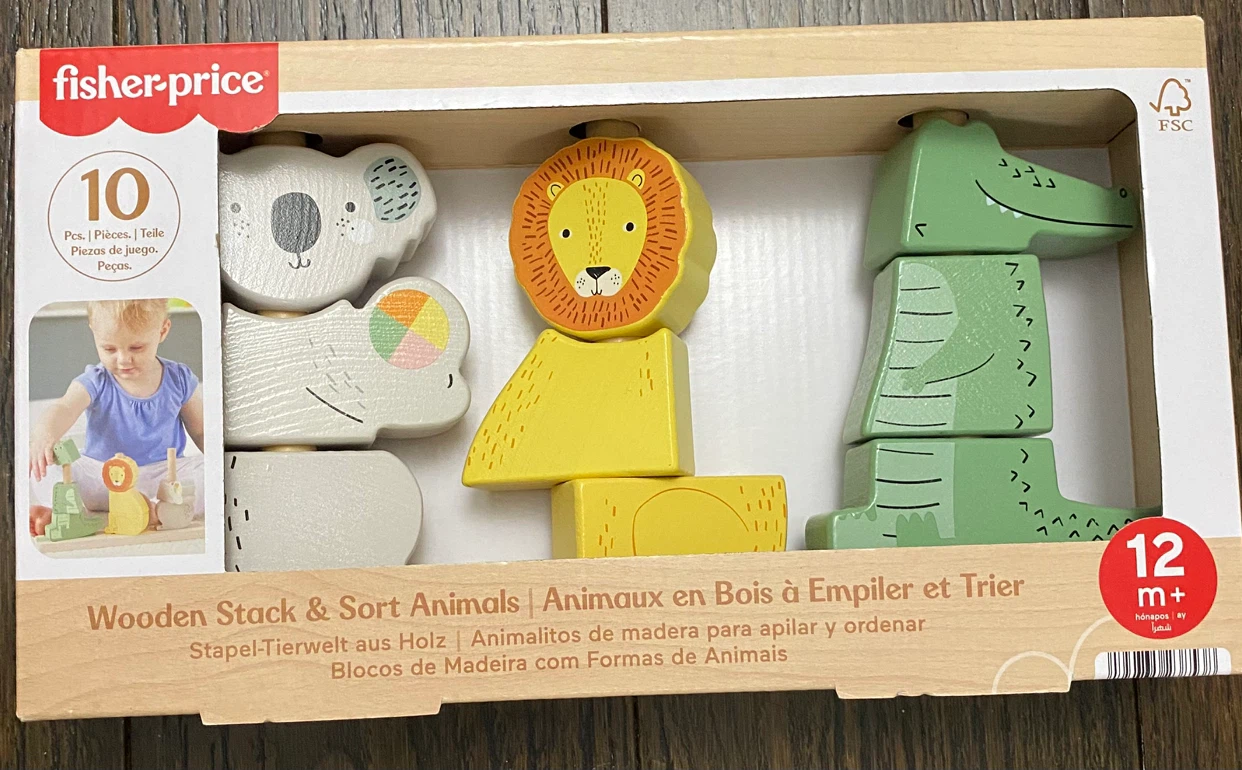 Brand new toy-Fisher-Price Wooden Stack & Sort Animals Toy - photo 2