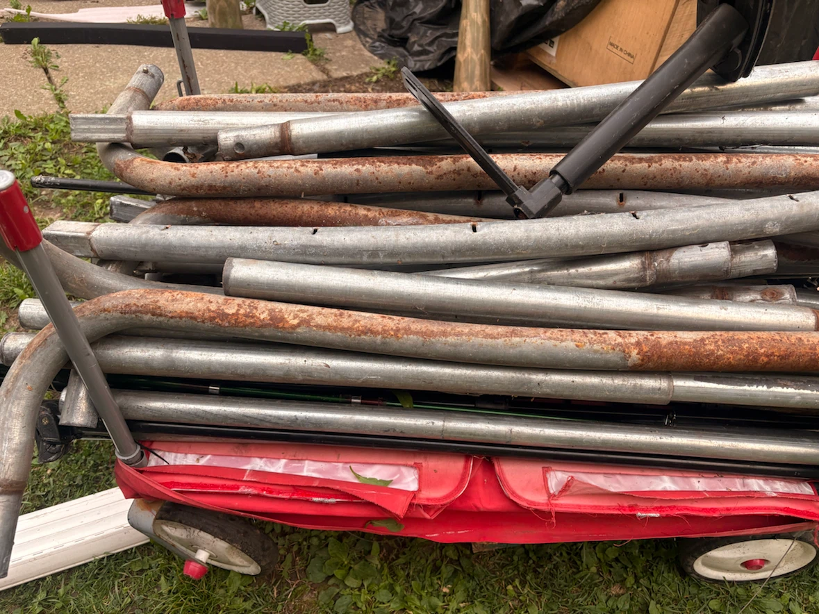 Assorted Metal Tent or trampoline Frame Poles