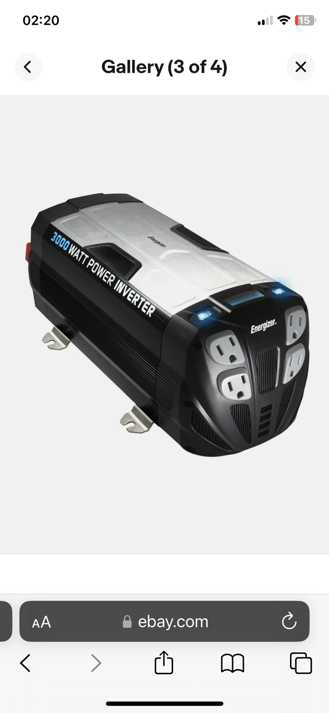 NEW Energizer EN3000 in 12V out 110V Power Inverter 3kW/6kW - photo 3