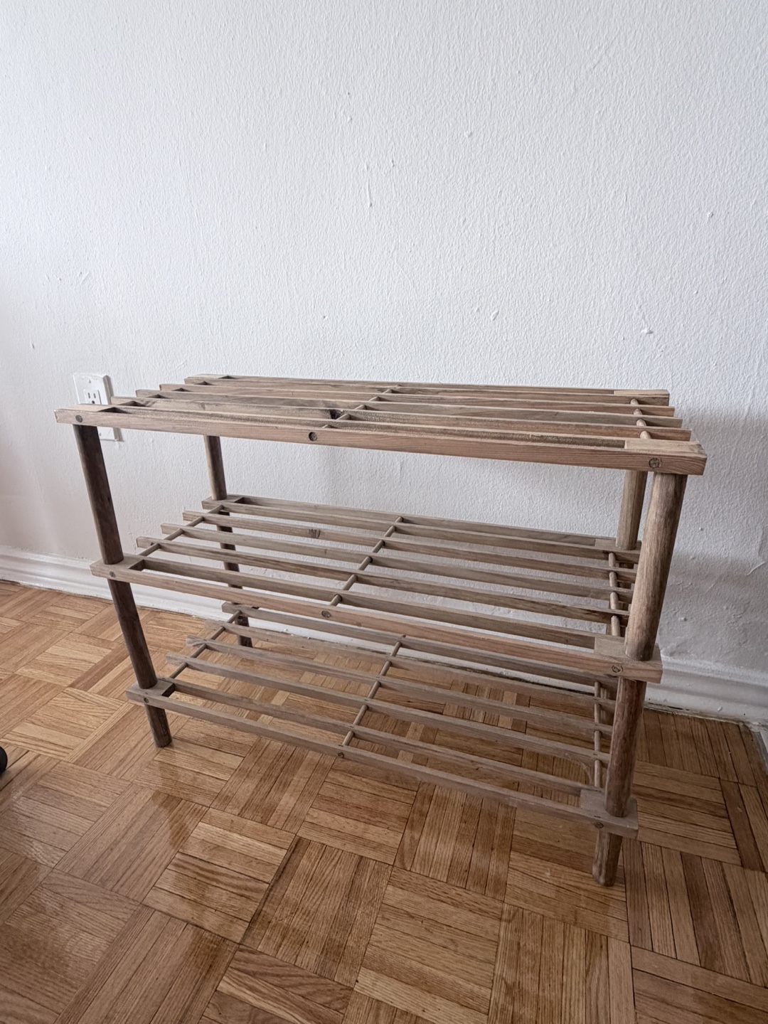 Wooden 3-Tier Shoe Rack