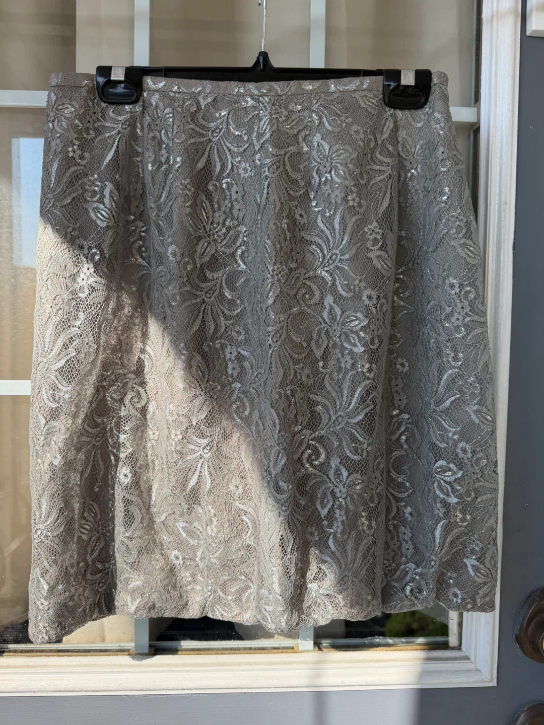 Ann Taylor Loft Metallic Lace Skirt