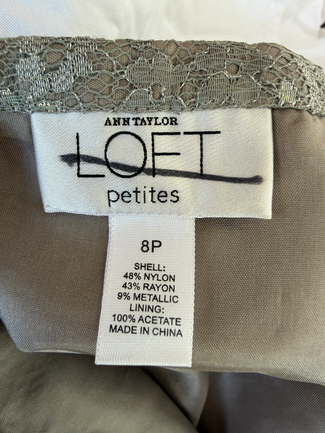 Ann Taylor Loft Metallic Lace Skirt - photo 2