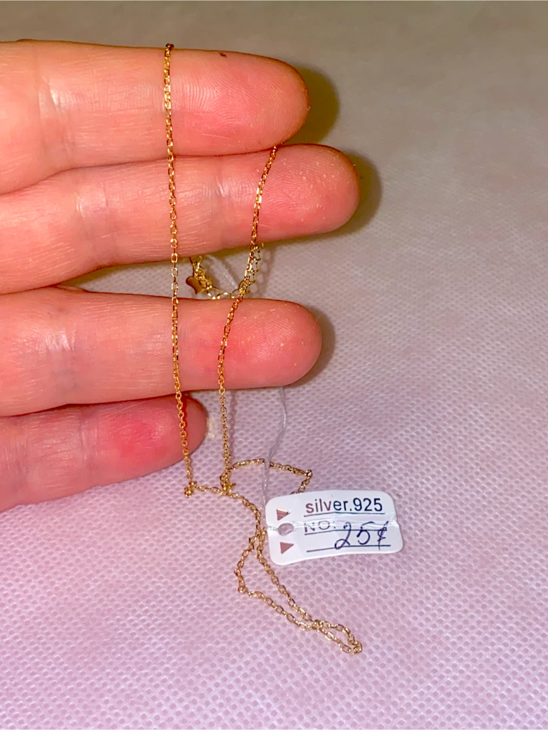 Gold-toned 925 Silver Delicate Necklace
