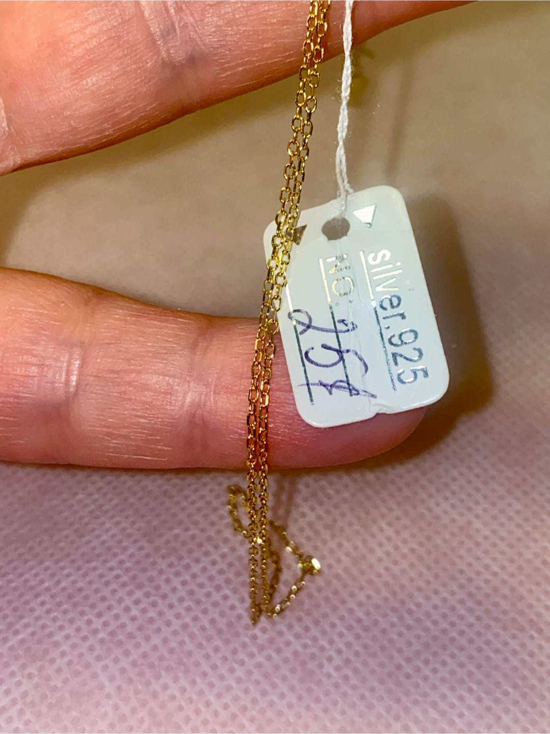 Gold-toned 925 Silver Delicate Necklace - photo 2