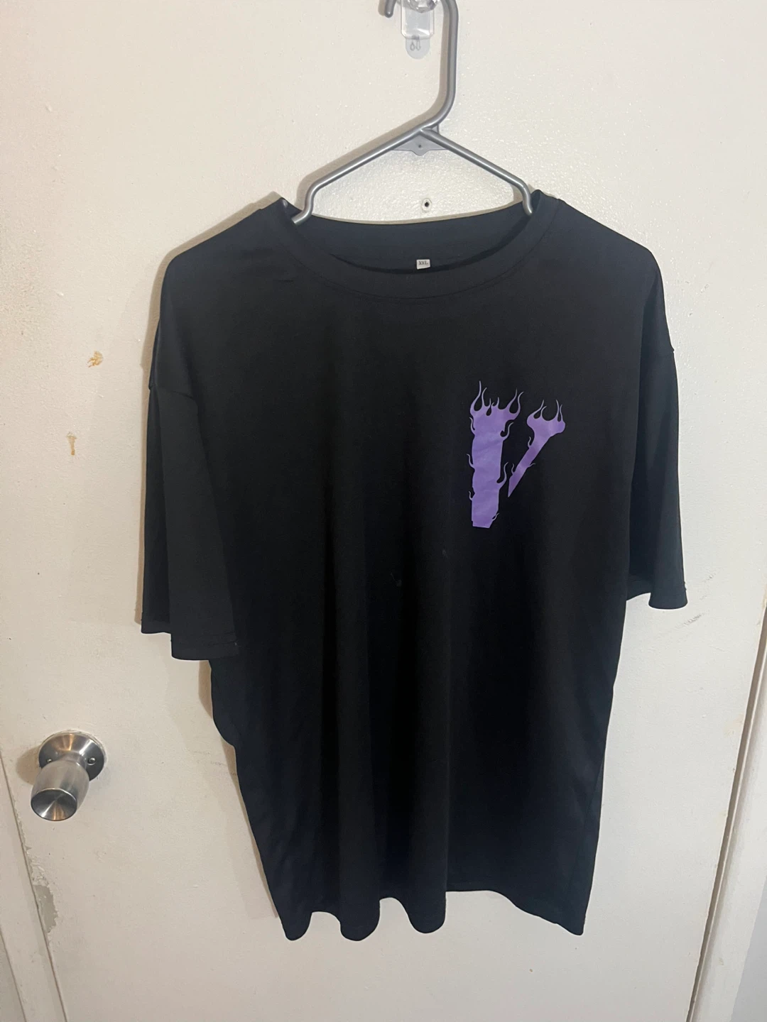 Vlone Purple Flame Black T-Shirt size XXL