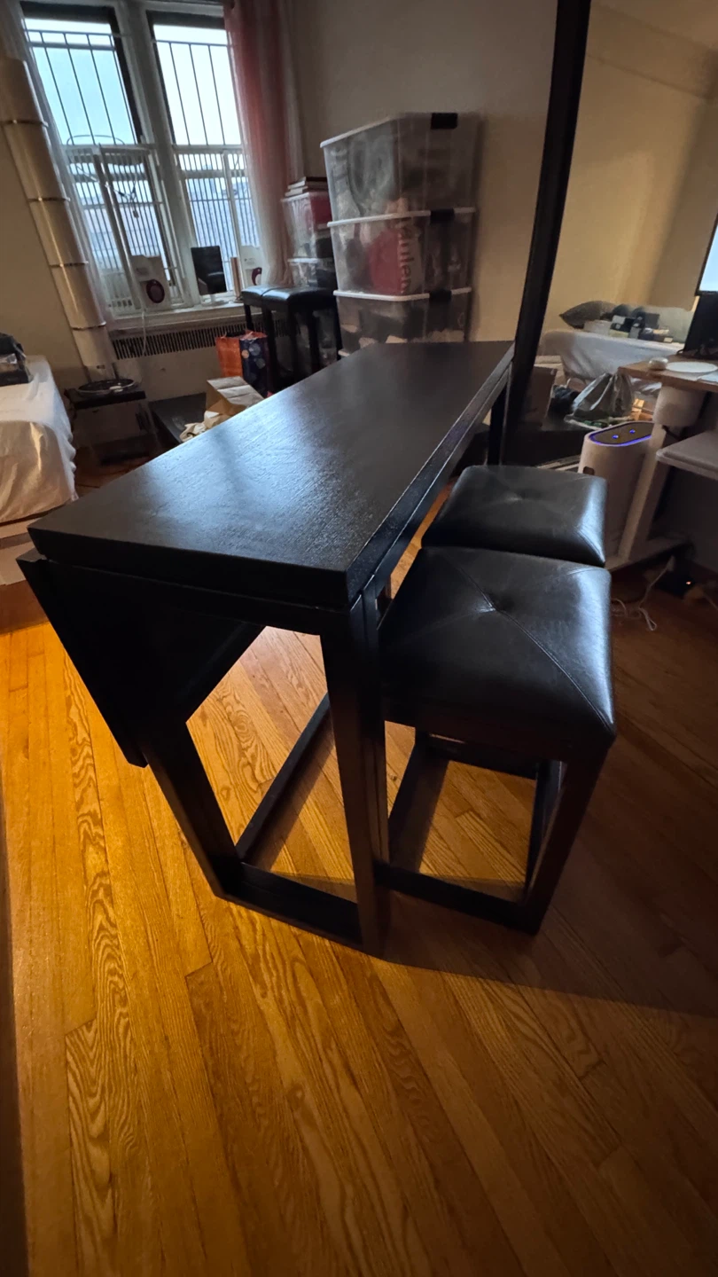 Foldable High Dining Table + High Chairs - photo 2