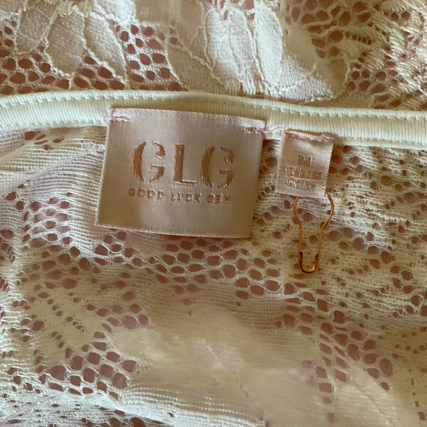 GLG Good Luck Gem Lace Tie-Front Top - photo 3
