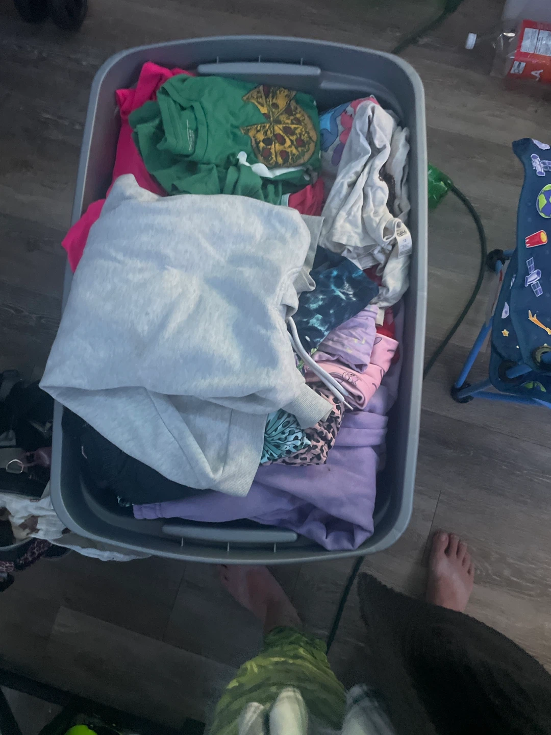 Sterilite Storage Tote with Children's Clothing