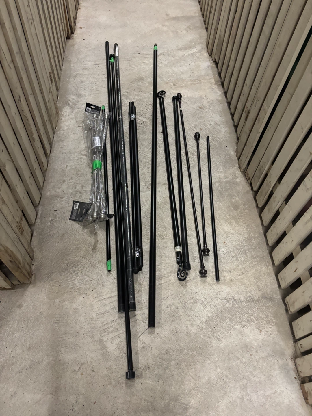 Black Curtain Rods and Assorted Hardware - photo 2