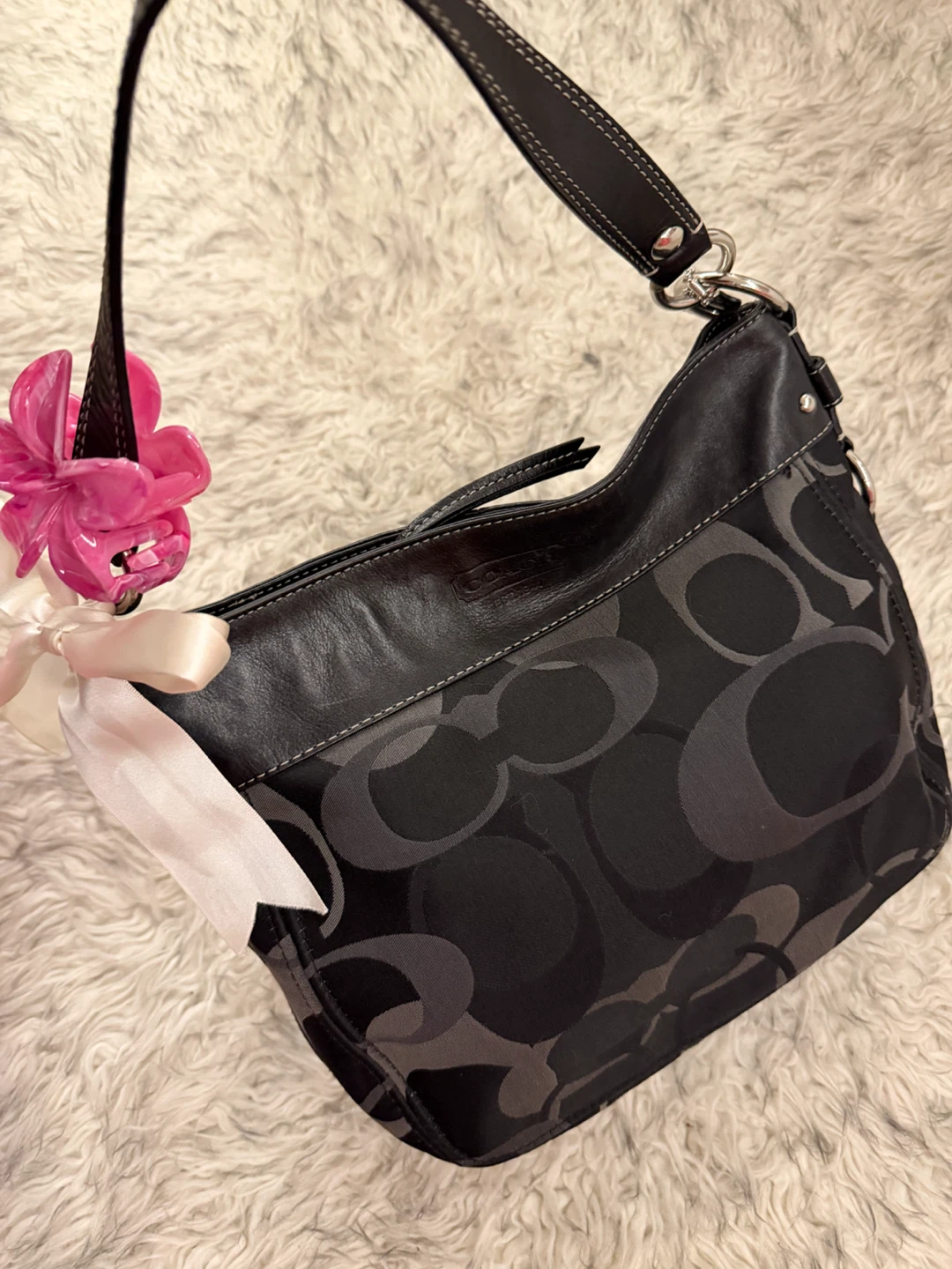 Coach ‘Zoe’ Optic Shoulder Bag - Black - photo 4