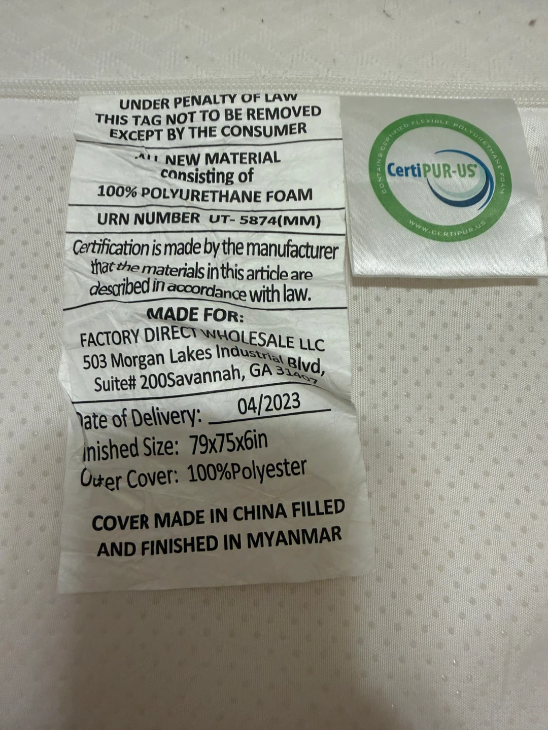 NEED GONE ASAP - King Size Foam Mattress - photo 4