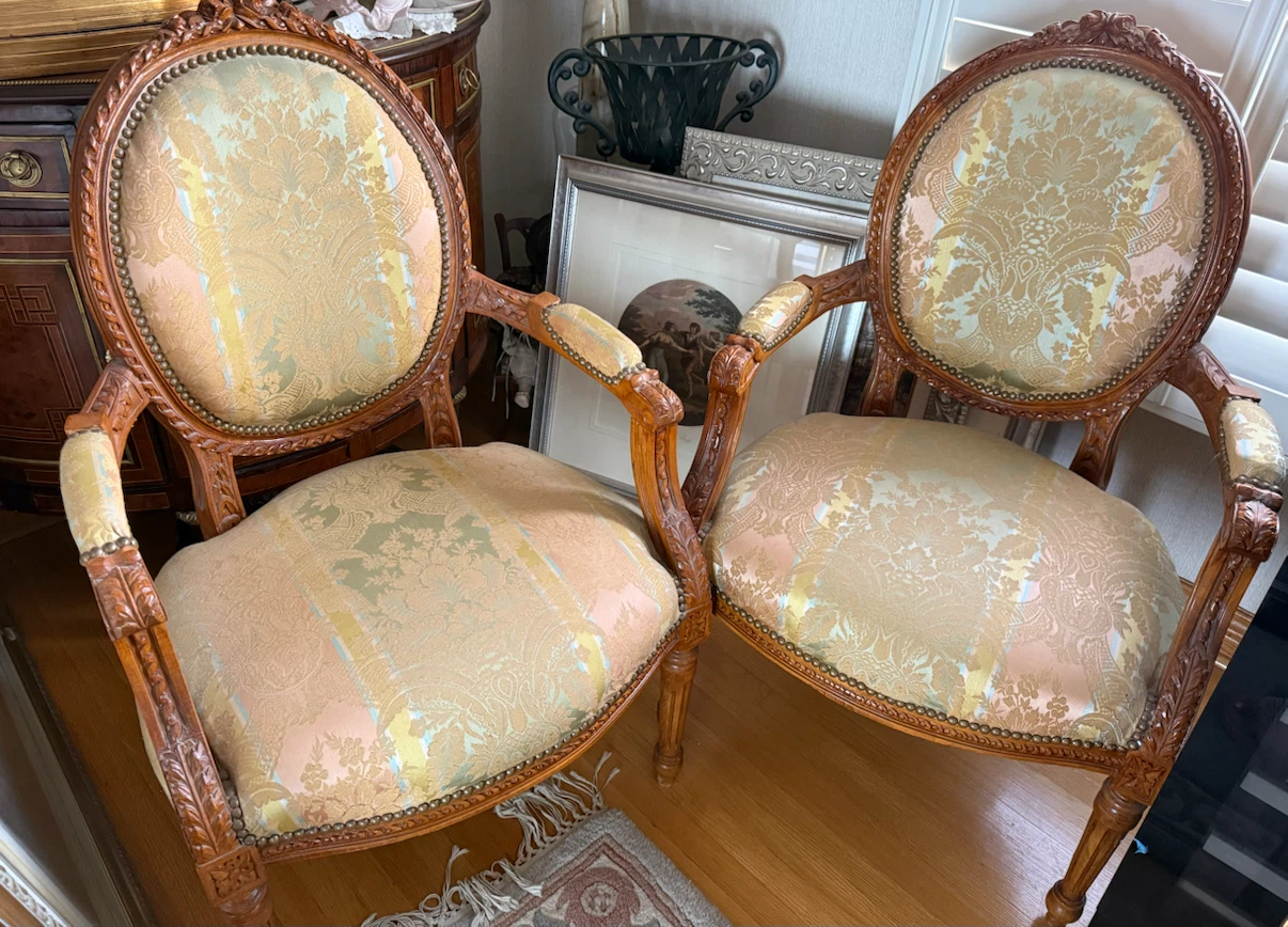 Pair of French Provincial Style Accent Chairs