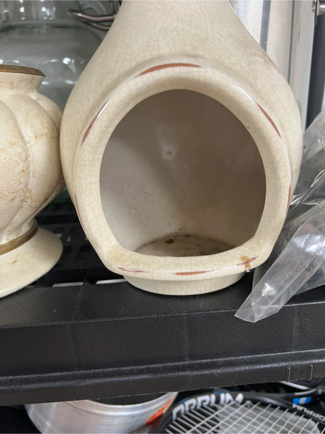 Ceramic Crackle Glaze Decorative Vase - photo 3