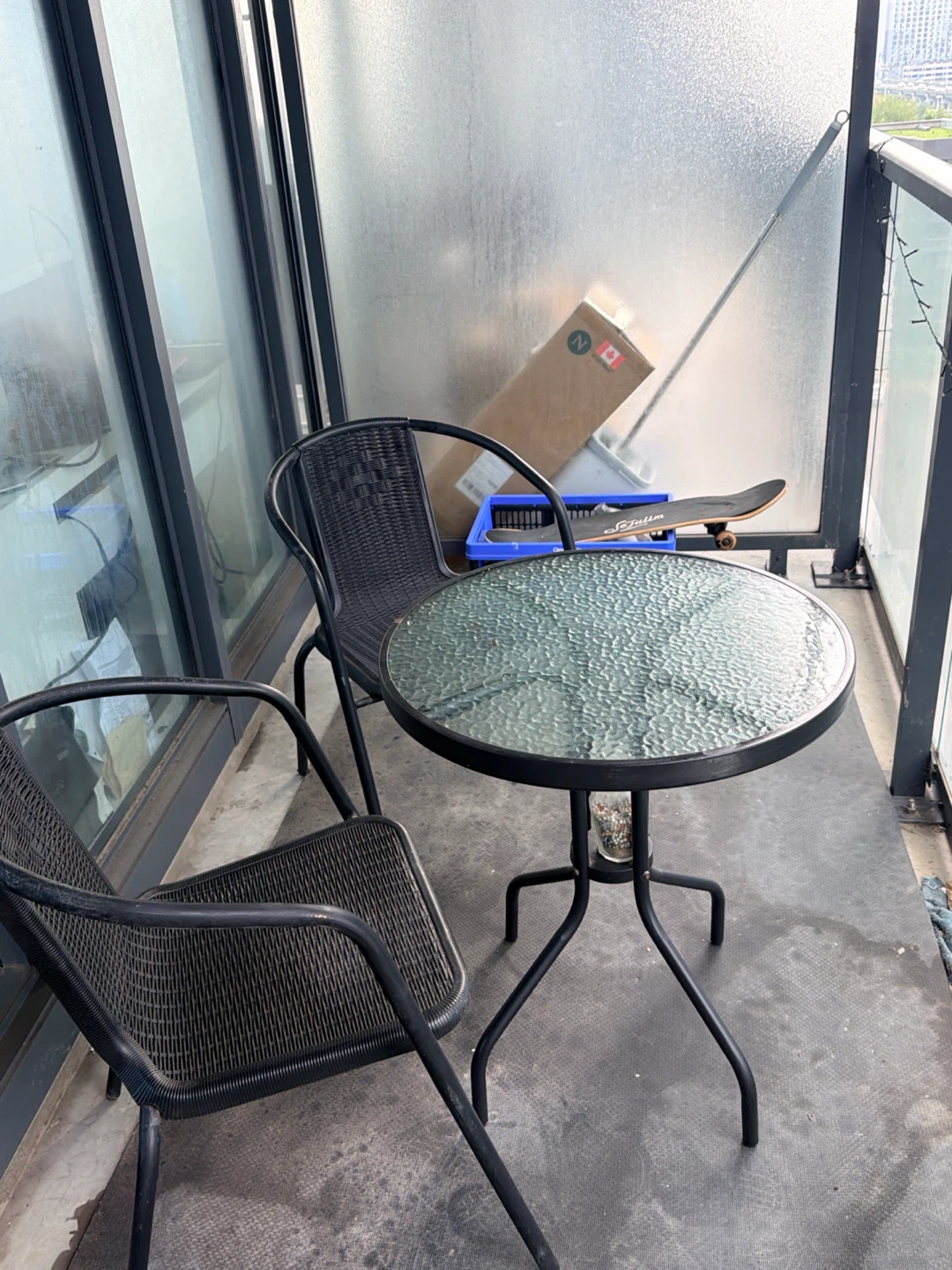 Black Outdoor Bistro Set - photo 2