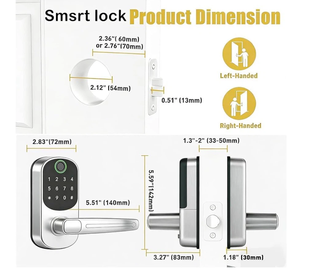Smart Door Lock with Fingerprint and App Access - photo 5