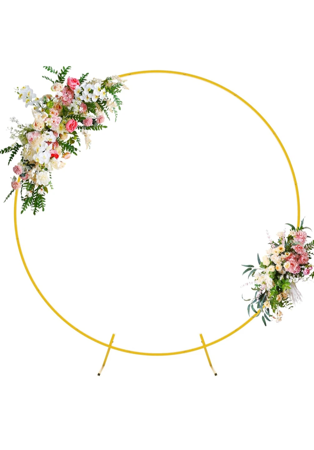 Gold Metal Circular Backdrop Stand