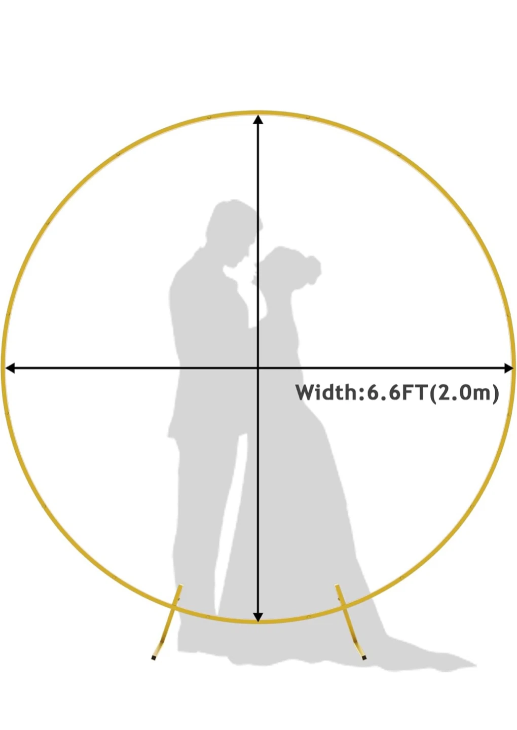 Gold Metal Circular Backdrop Stand - photo 2