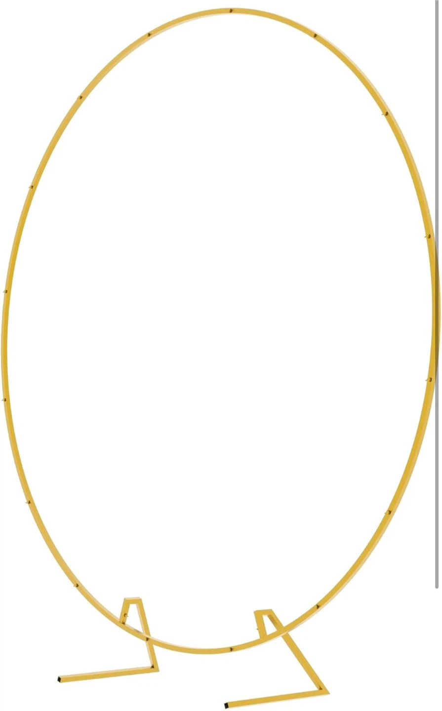Gold Metal Circular Backdrop Stand - photo 3