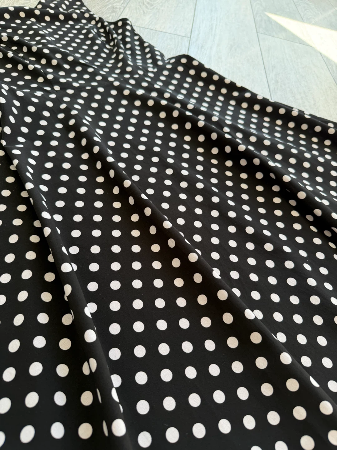 Black and White Polka Dot Sleeveless Dress - photo 2