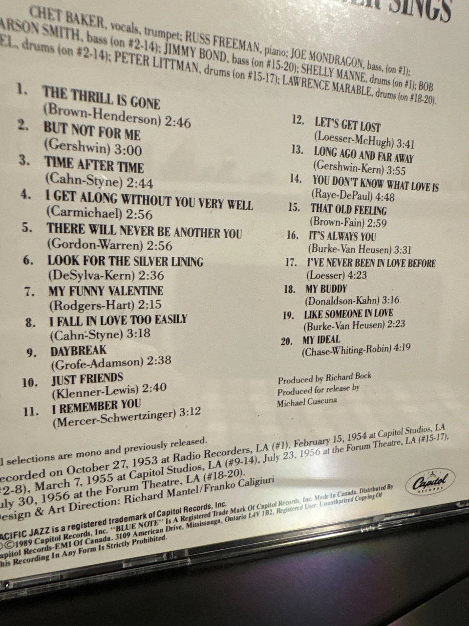 Chet Baker  CD– Let's Get Lost / The Best of Chet Baker Sings. - photo 2