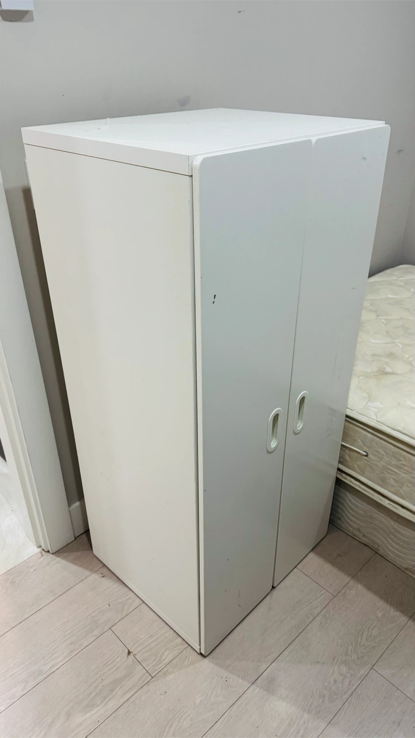 White Double Door Storage Cabinet