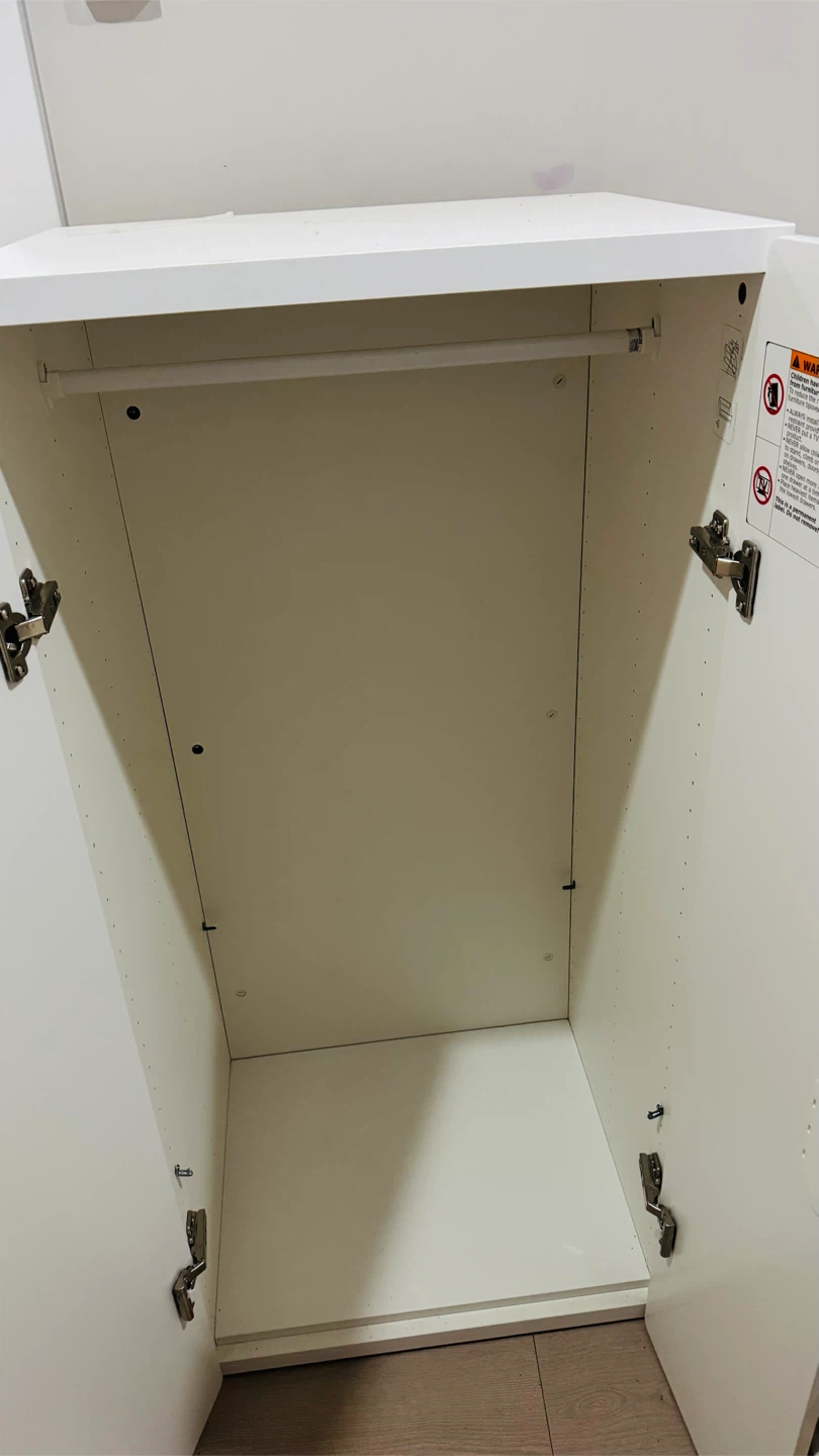 White Double Door Storage Cabinet - photo 2
