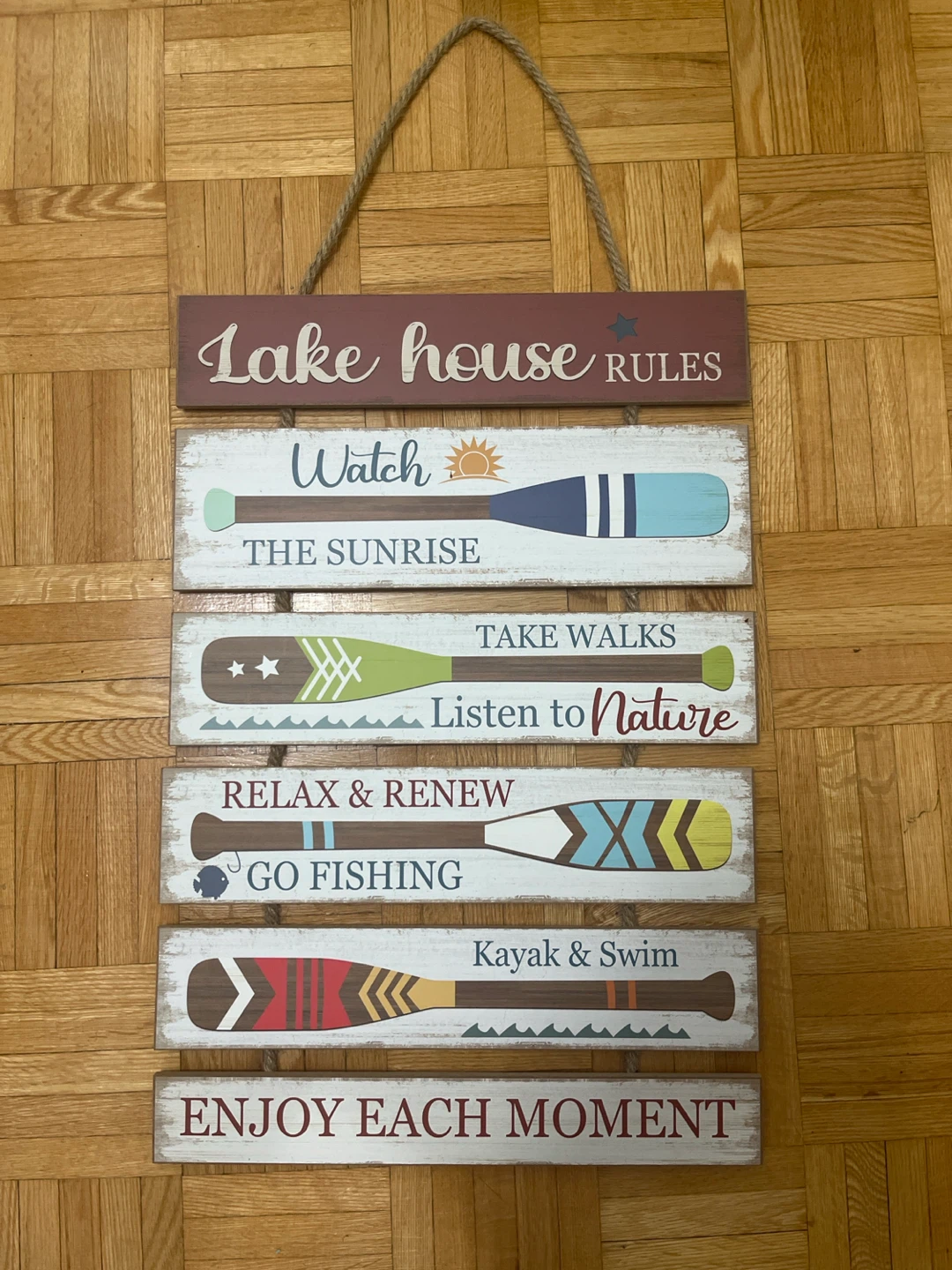 Lake House Rules Wall Decor
