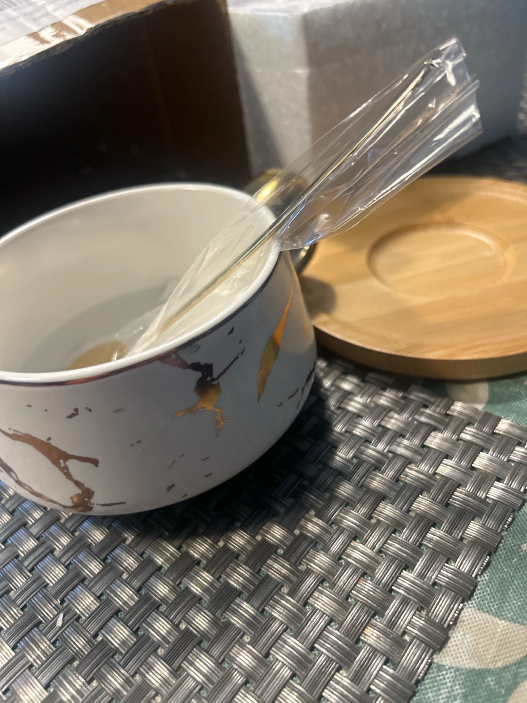 Peohud 2 Pack Ceramic Marble Mug Set - photo 2