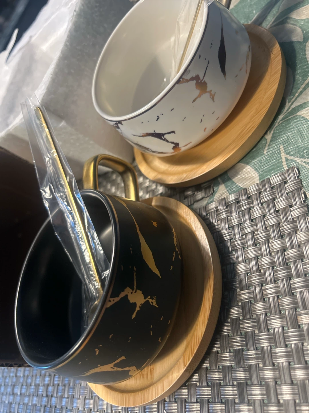 Peohud 2 Pack Ceramic Marble Mug Set - photo 4