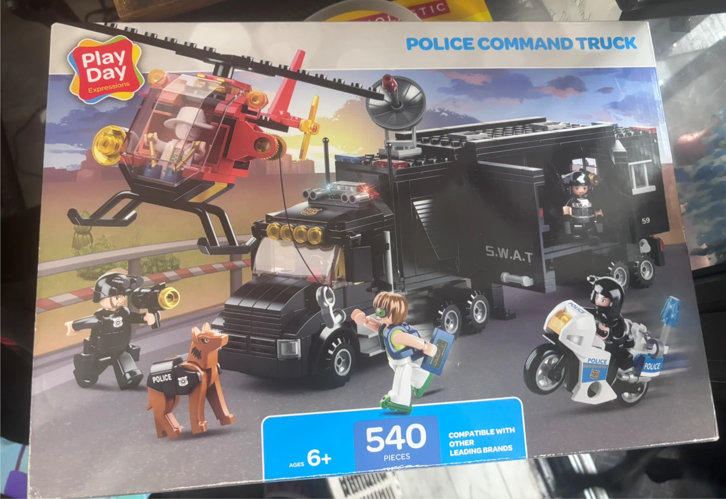 Play Day Police Command Truck Building Set