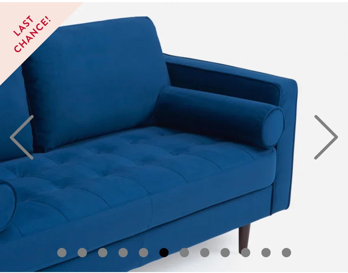 Kinsey Loveseat in Blue